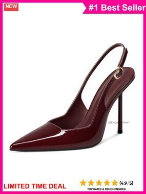 Slingback Heels Pointed Toe Stiletto High Heels Pumps